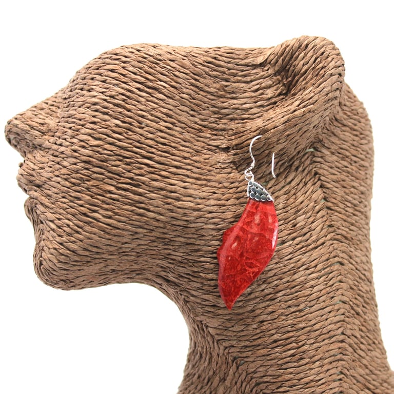 925 Sterling Silver Leaf Drop Earrings - Elegant Dangle Style Jewelry
