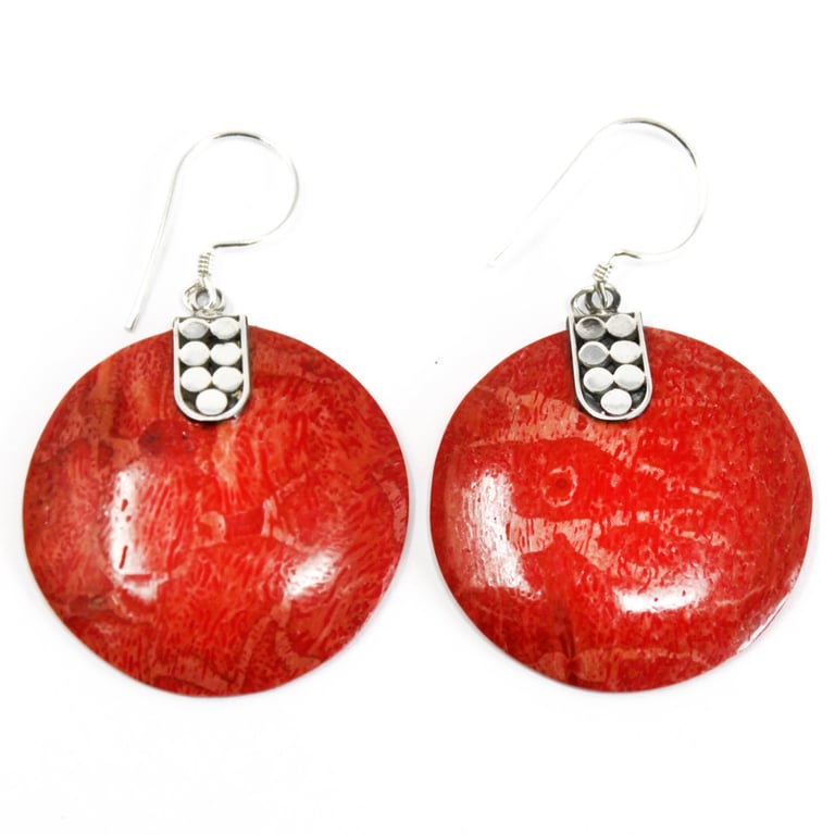 925 Silver Disc Earrings - Sterling Silver Adornment Decor