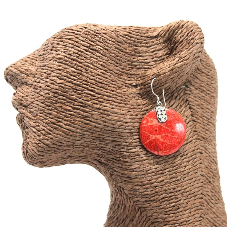 925 Silver Disc Earrings - Sterling Silver Adornment Decor