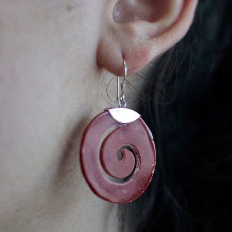 925 Silver Scroll Design Earrings - Sterling Quality for Women
