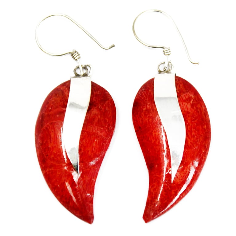 925 Sterling Silver Mango Shaped Earrings - High-Quality Silver Jewelry