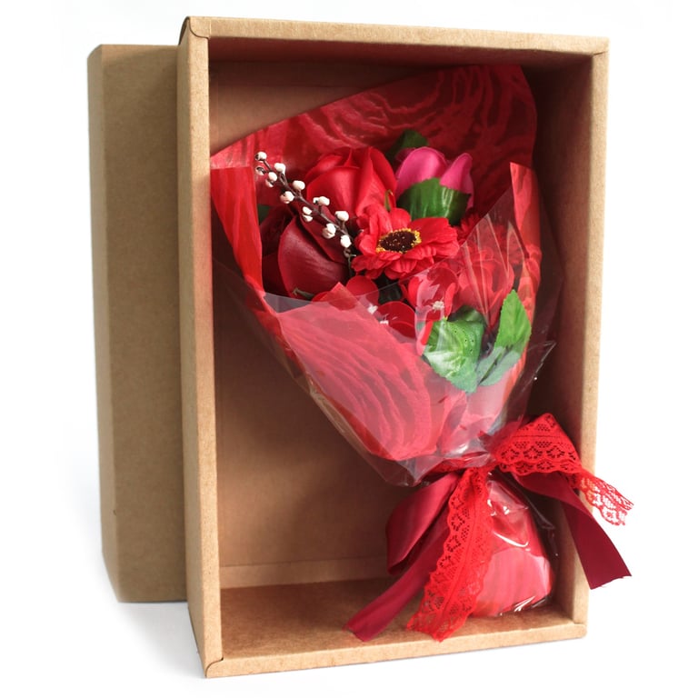 Hand Soap Bouquet Flower Box - Red Special Edition