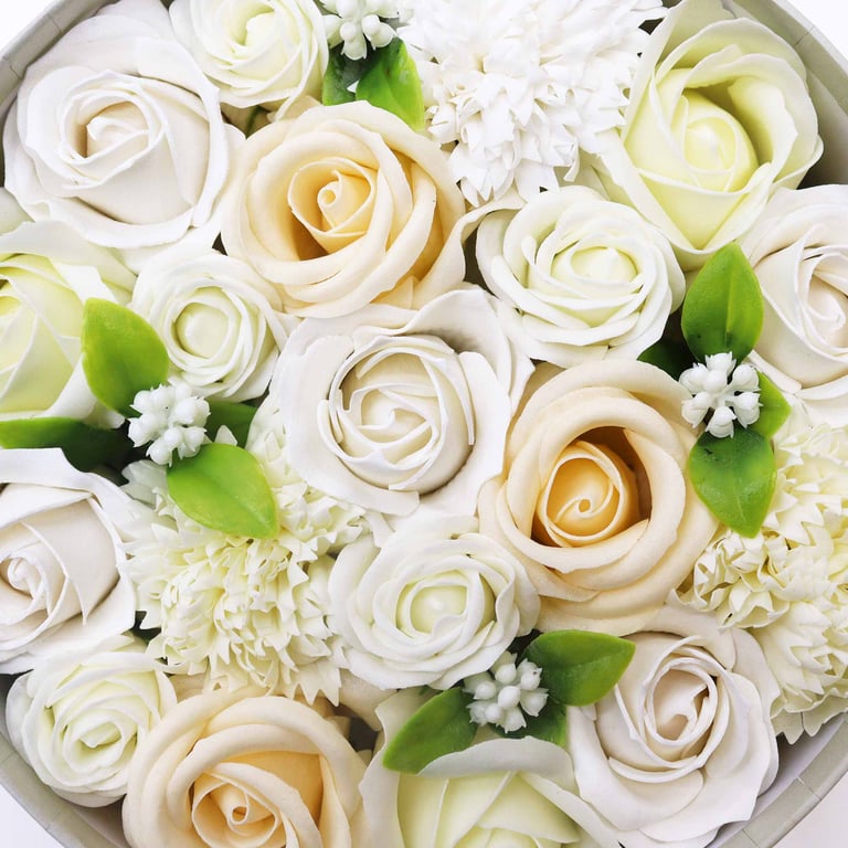 White & Ivory Round Wedding Blessing Box