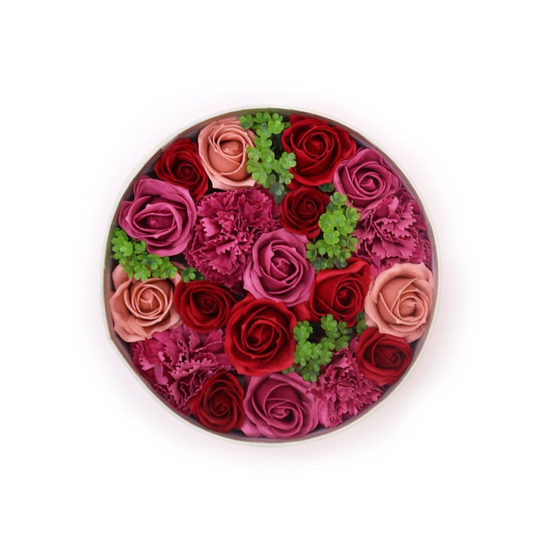 Vintage Rose Print Round Box - Durable & Stylish Storage Solution