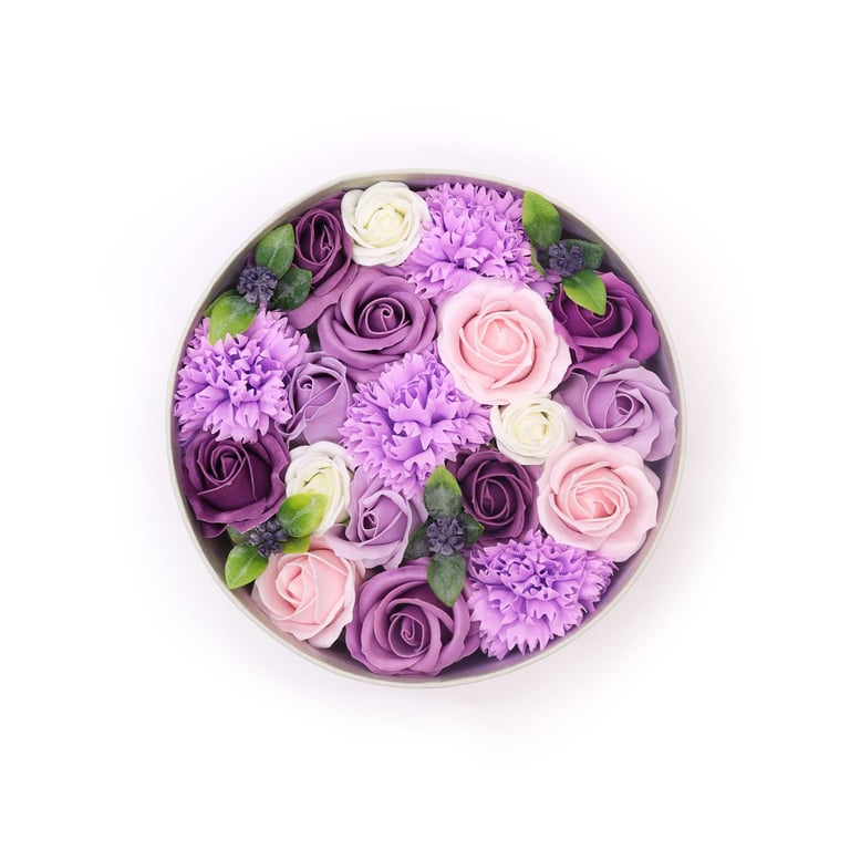 Aromatic Round Box - Lavender Rose & Carnation - Premium Blend