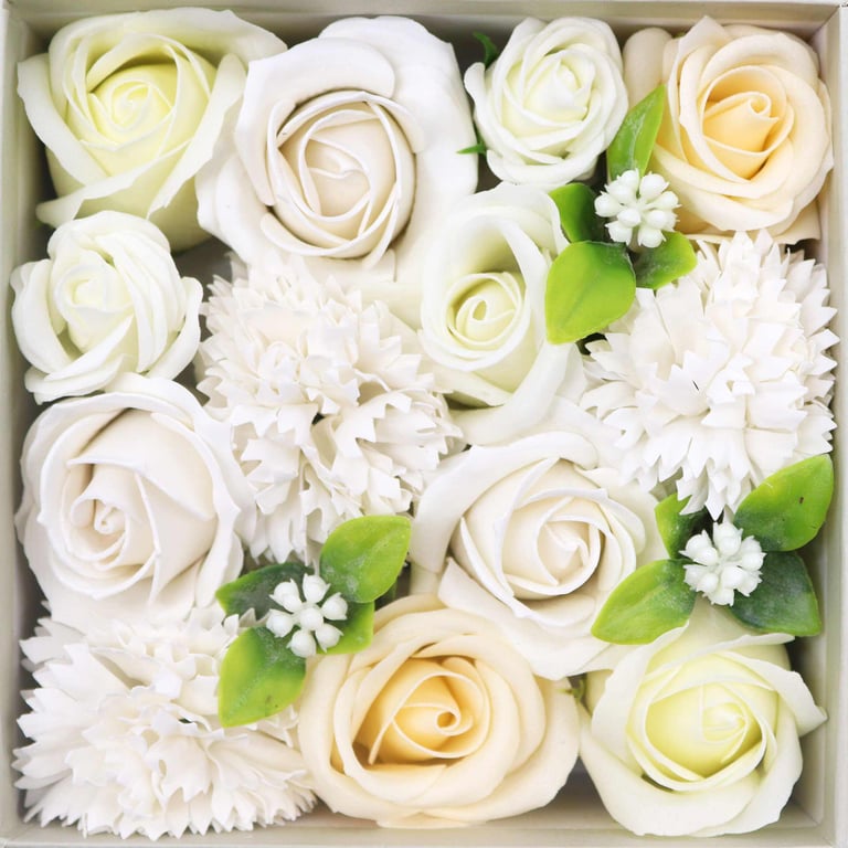 White & Ivory Wedding Blessing Box - Elegant Design for Special Moments