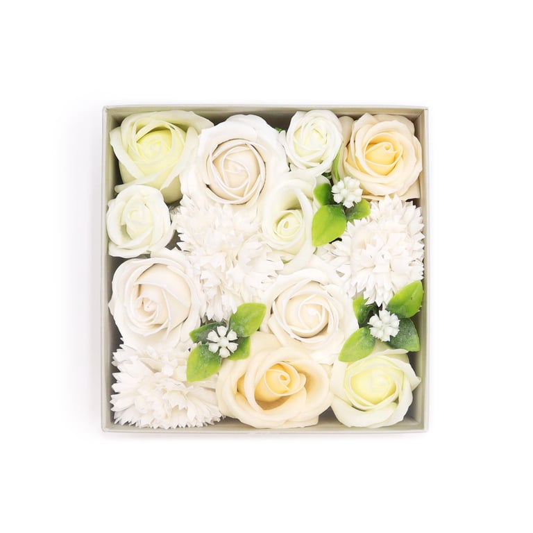 White & Ivory Wedding Blessing Box - Elegant Design for Special Moments