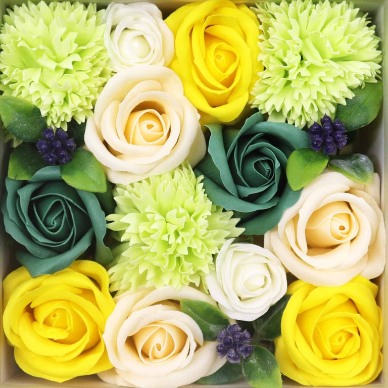 Yellow & Green Spring Celebration Square Box - Decorative Home Accessory
