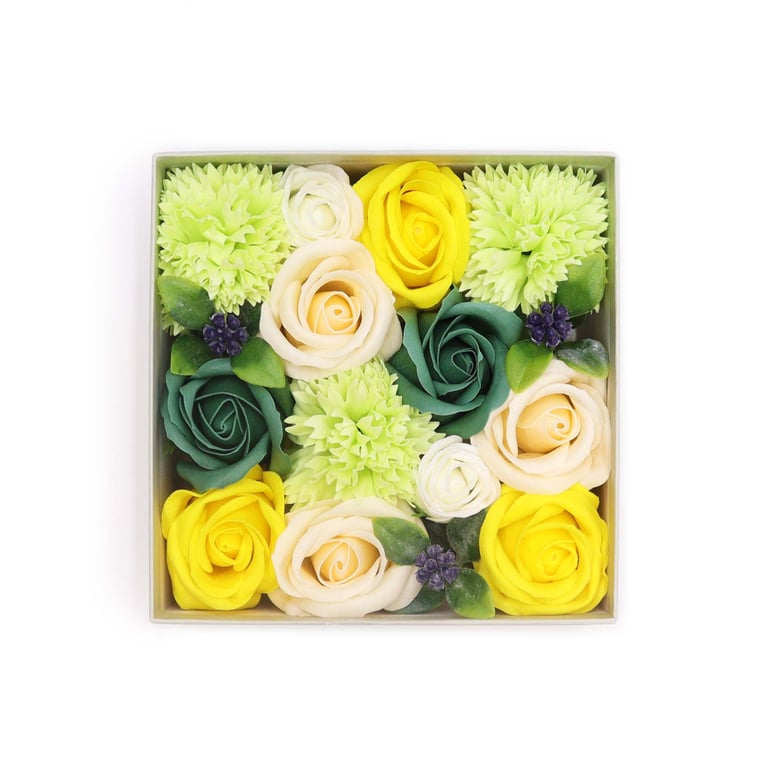 Yellow & Green Spring Celebration Square Box - Decorative Home Accessory