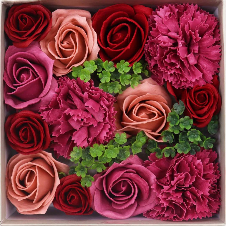 Vintage Rose Print Square Box - High-Quality Gift Packaging