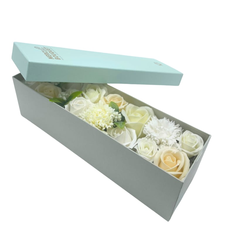 White & Ivory Wedding Blessings Box - Long-Lasting & Elegant