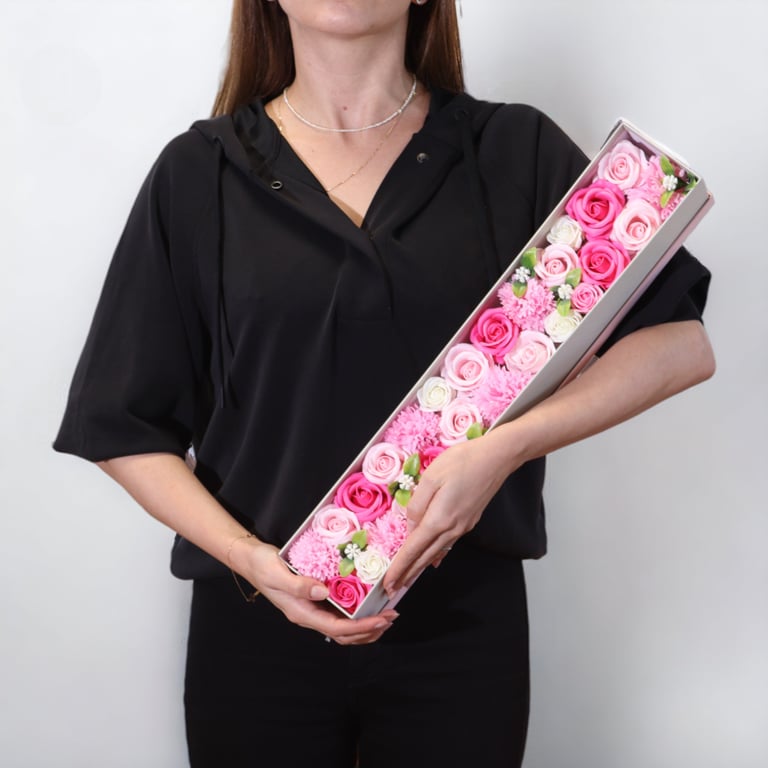 Extra Long Baby Blessings Box - Pink - Premium Model