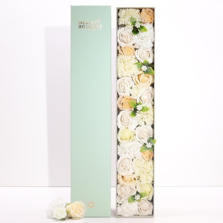Extra Long Wedding Blessing Box (White & Ivory) - Premium Quality