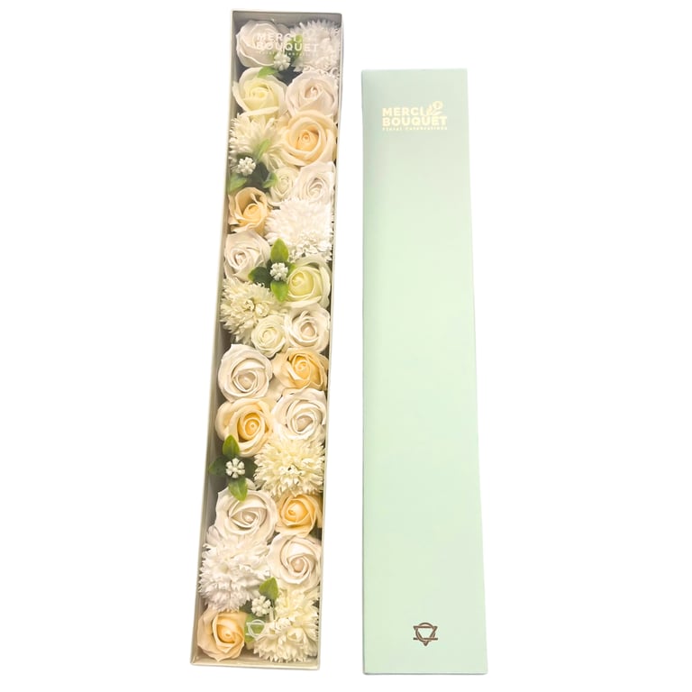 Extra Long Wedding Blessing Box (White & Ivory) - Premium Quality