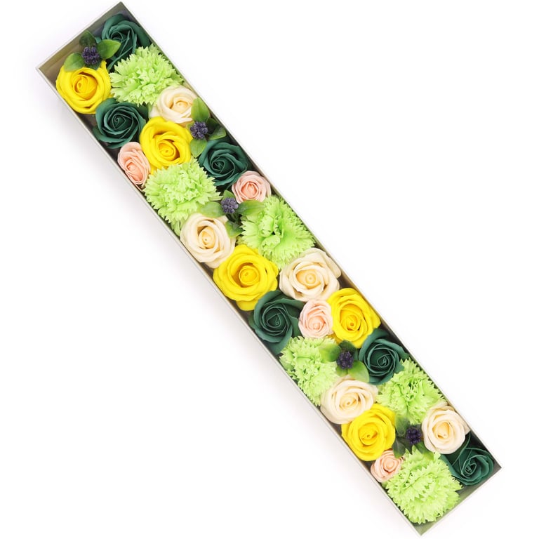 Extra Long Gift Box - Spring Celebrations Yellow & Green - Brand Name