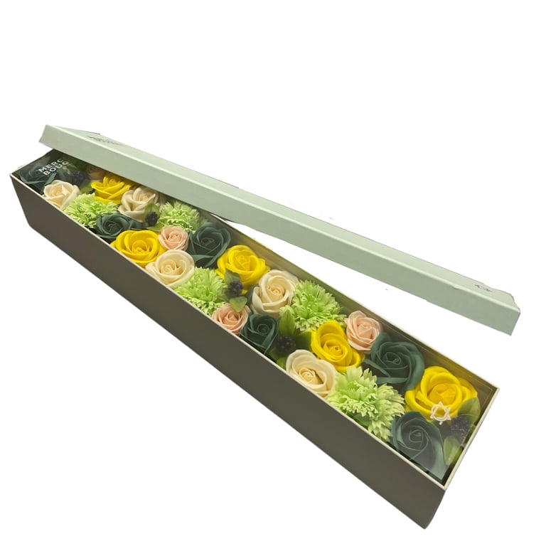 Extra Long Gift Box - Spring Celebrations Yellow & Green - Brand Name