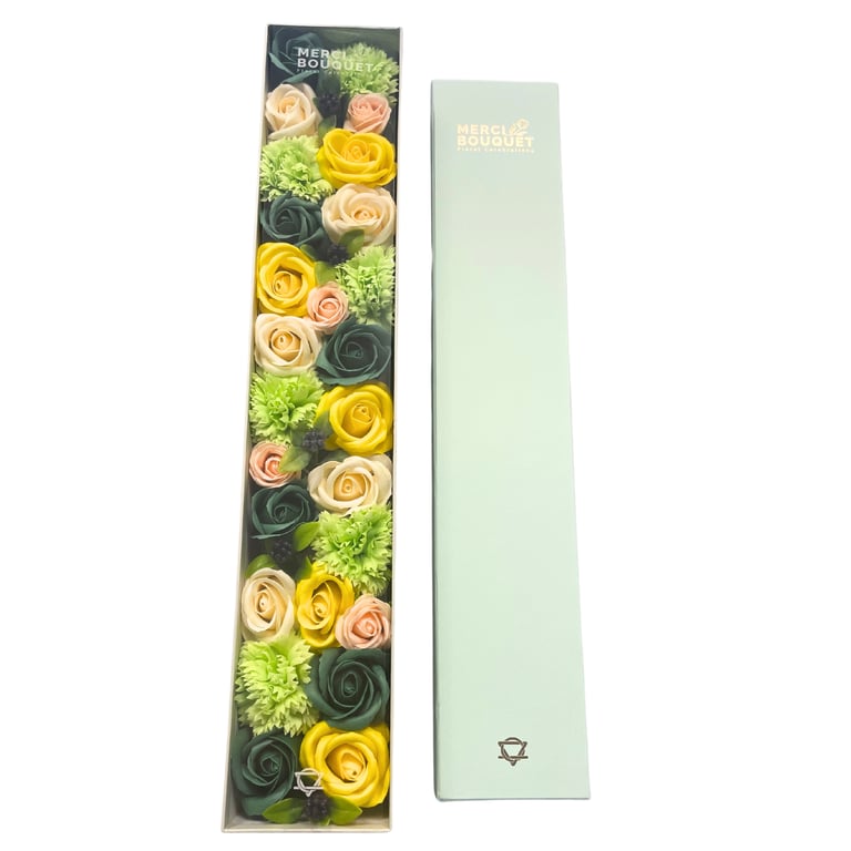 Extra Long Gift Box - Spring Celebrations Yellow & Green - Brand Name