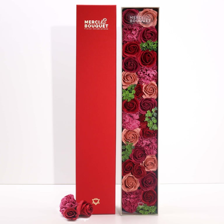 Vintage Long-Stem Box Roses - Premium Quality, Extra Long Stems