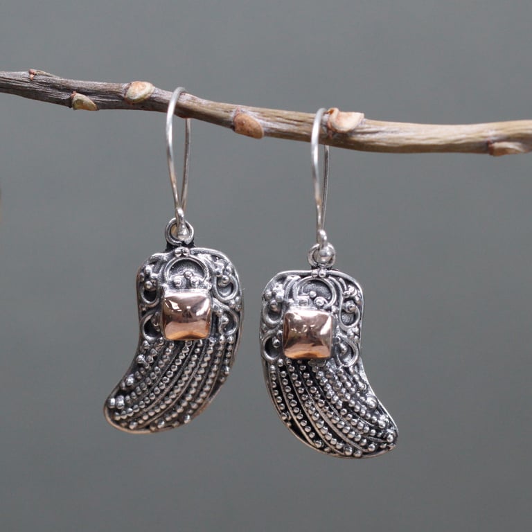 Gold & Silver Angel Wing Earrings - Fashionable & Timeless Design
