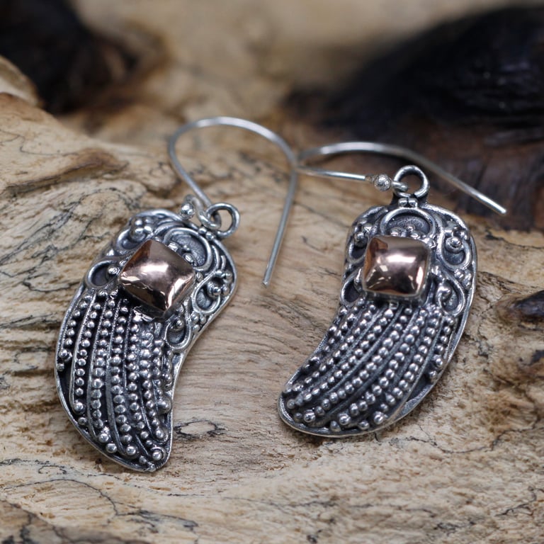 Gold & Silver Angel Wing Earrings - Fashionable & Timeless Design