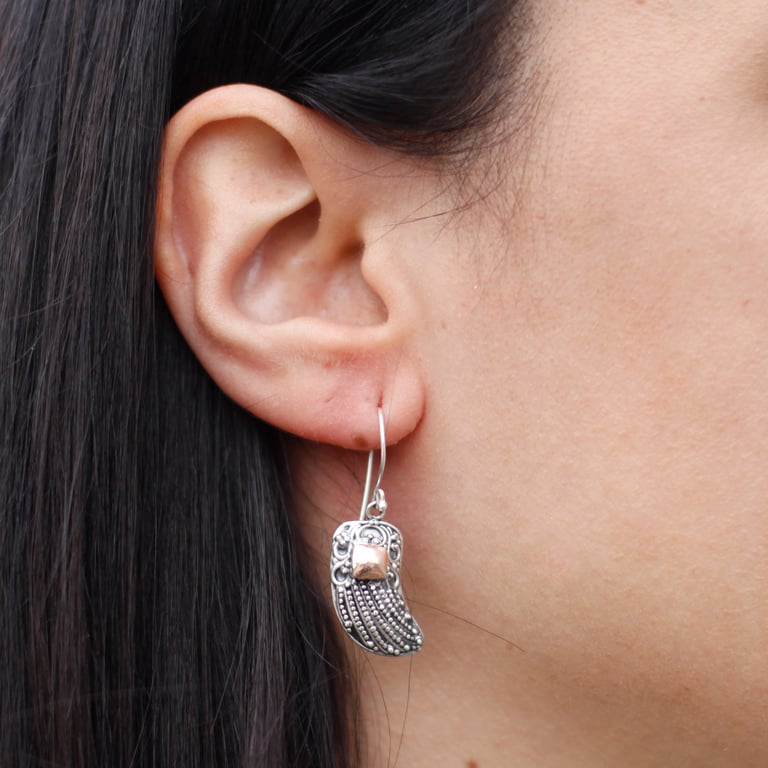 Gold & Silver Angel Wing Earrings - Fashionable & Timeless Design