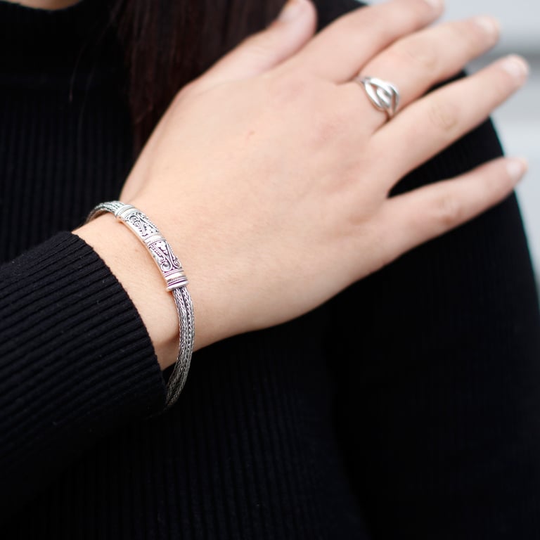 Silver & Gold Unisex Twin Chain Bracelet - Timeless Elegance