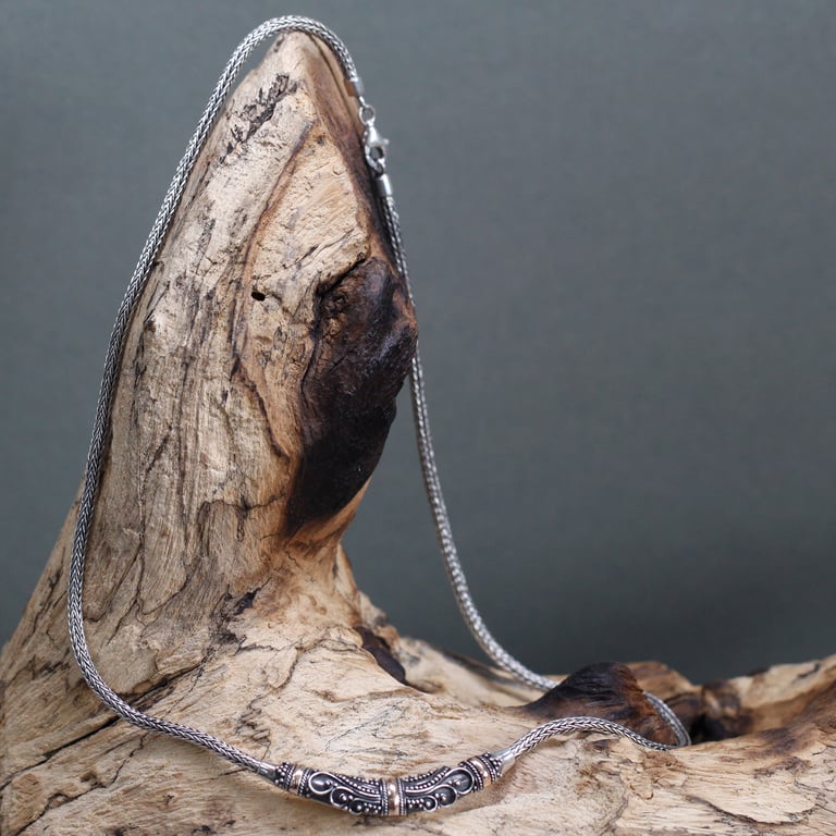 Gold & Silver Tribal Necklace - Handcrafted Luxury