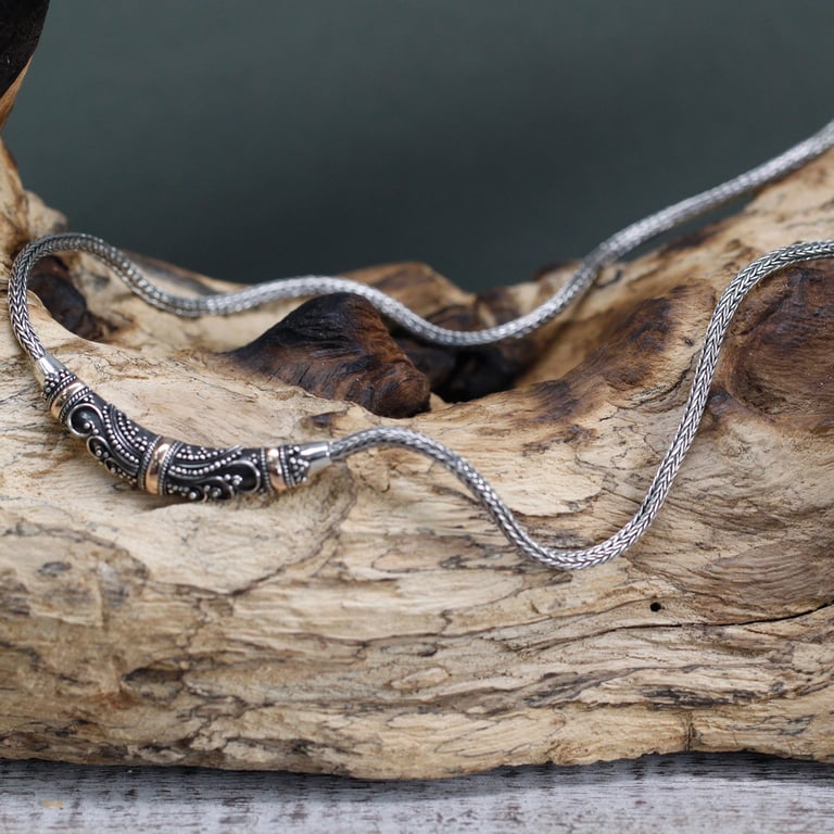 Gold & Silver Tribal Necklace - Handcrafted Luxury