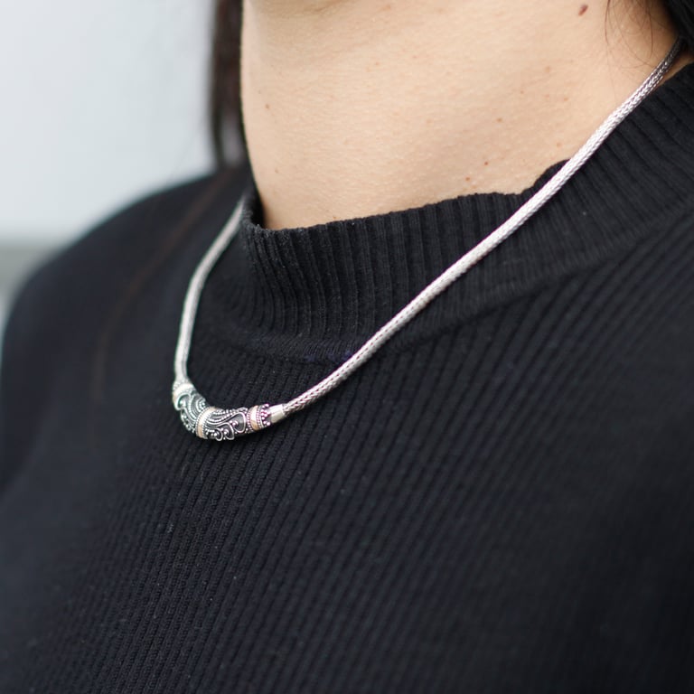 Gold & Silver Tribal Necklace - Handcrafted Luxury