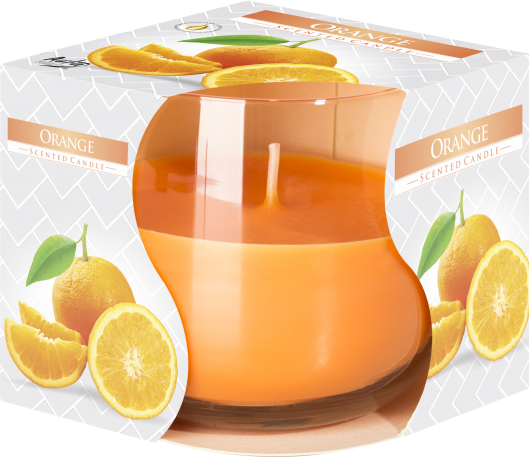 Orange Scented Glass Jar Candle - Home Fragrance and Ambiance Enhancer