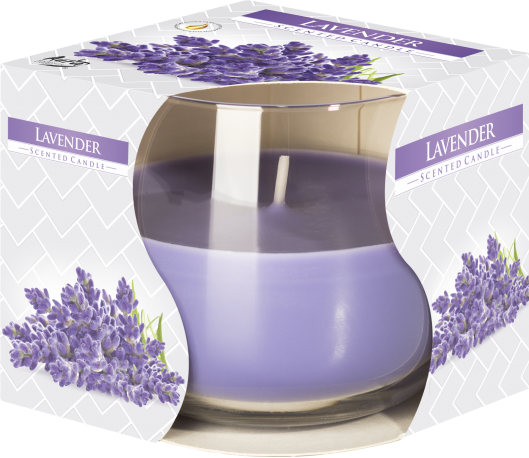 Lavender Scented Glass Jar Candle - Home Fragrance & Aromatherapy Decorative Candle