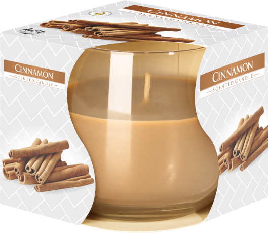 Cinnamon Scented Glass Jar Candle - Home Fragrance for Holiday Season