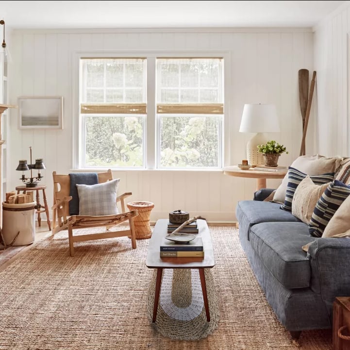 Seagrass Oval Rug (60x120cm) - White & Tan, Classic Design