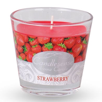 Strawberry Scented Jar Candle - Home Fragrance Indoor Scent