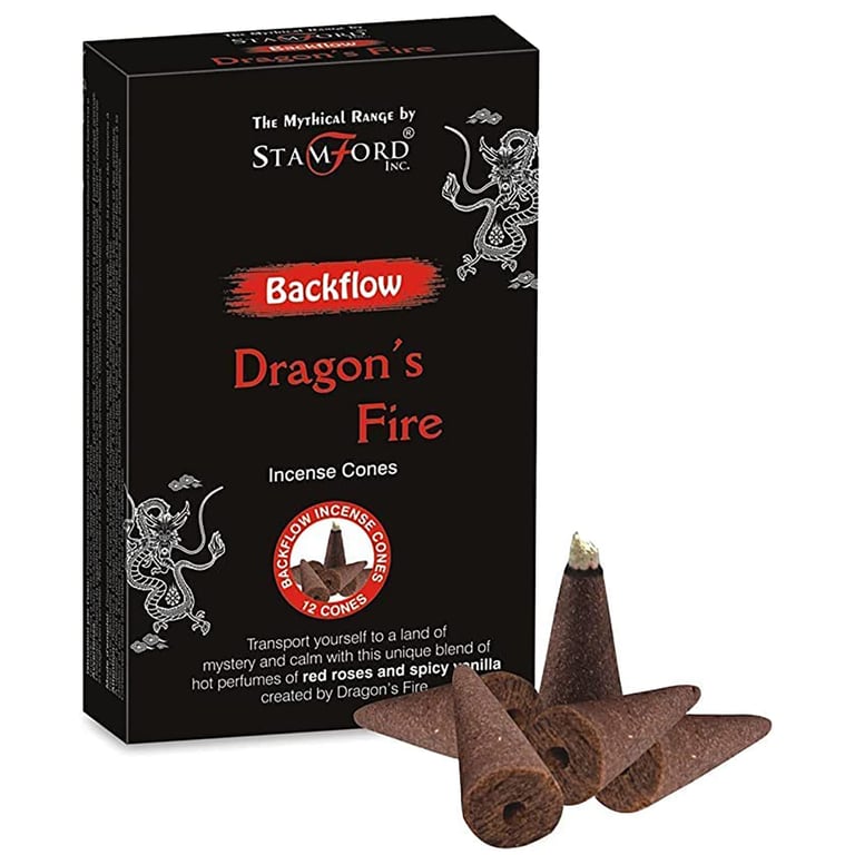 Mythical Dragon Fire Backflow Cones - Outdoor Fire Effect Decorations for Home & Garden