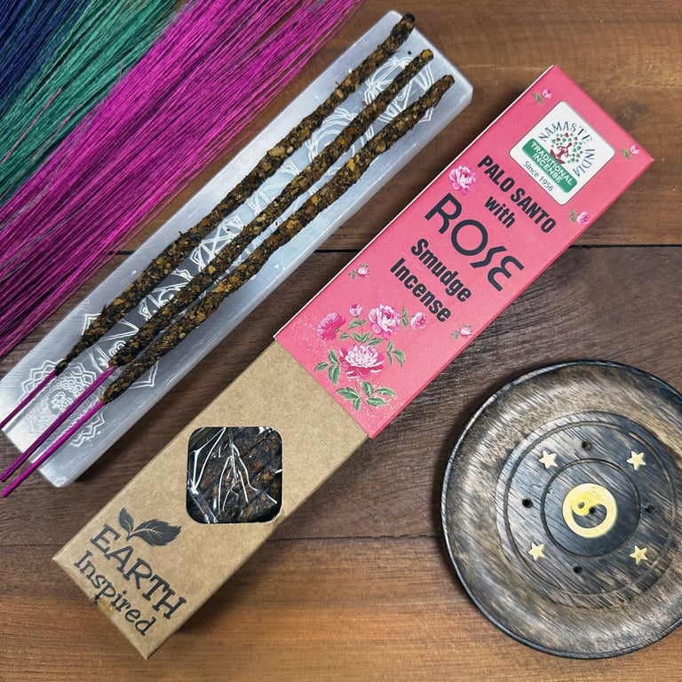 Earth Inspired Rose Smudge Incense Sticks - Natural Purification and Relaxation for Home and Garden