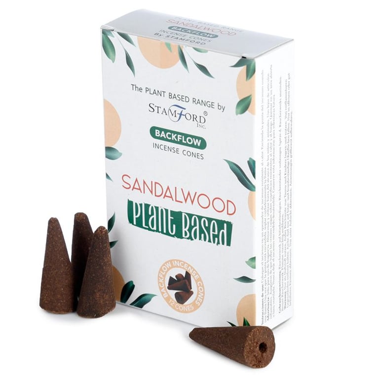 Plant Based Backflow Incense Cones - Natural Sandalwood Fragrance