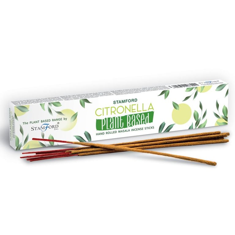 Plant Based Citronella Incense Sticks - Natural Home Aromatherapy & Organic Insect Repellent