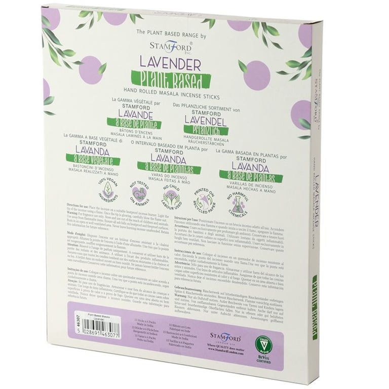 Plant-Based Lavender Masala Incense Sticks - Natural Home Fragrance