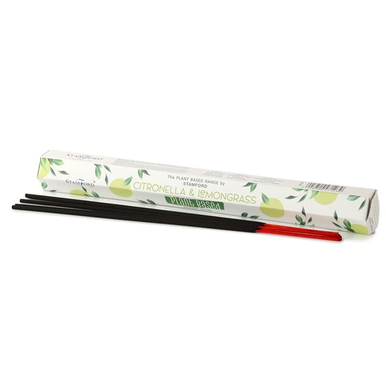 Plant Based Citronella & Lemongrass Incense Sticks - Natural Mosquito Repellent & Relaxation Fragrance
