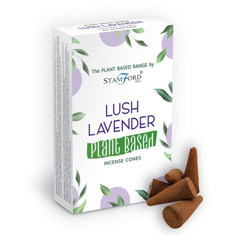 Plant Based Lavender Incense Cones - Natural Home Fragrance for Aromatherapy
