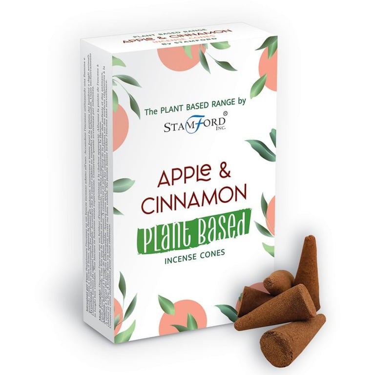 Plant Based Apple Cinnamon Incense Cones - Natural Home Fragrance