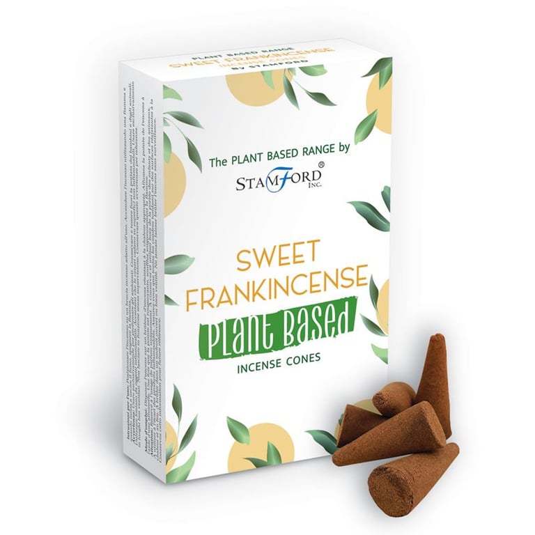 Plant Based Sweet Frankincense Incense Cones - Natural Home Scents & Spiritual Aromatherapy