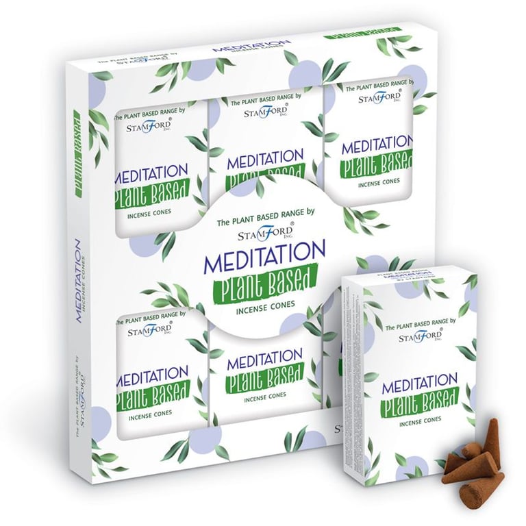 Plant-Based Meditation Incense Cones - Natural Spiritual Aromatherapy