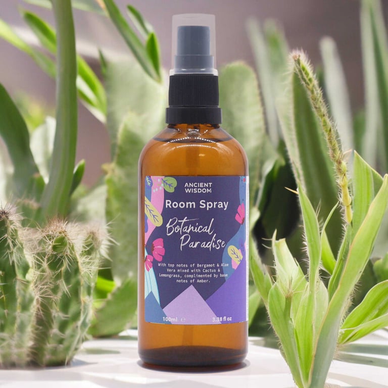 Botanical Paradise 100ml Summer Room Spray - Floral Scent Home Fragrance and Indoor Air Freshener