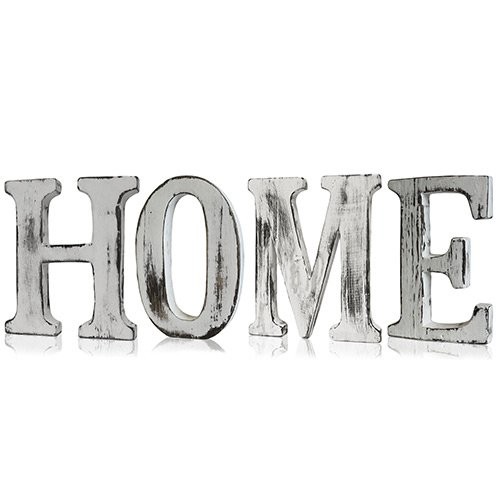 Shabby Chic Letters - Rustic Farmhouse Home Decor Wall Art Set of 4