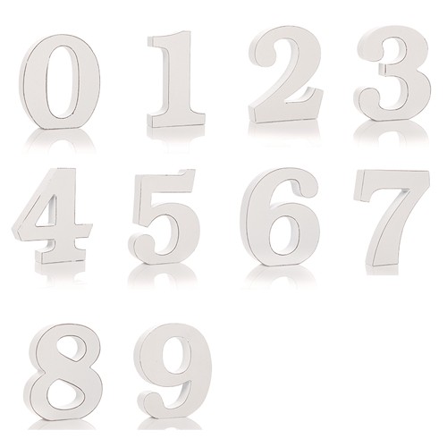 Shabby Chic Numeral Set (1-0) - Vintage Aesthetic, Durable Construction