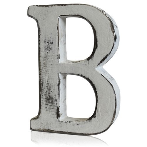 Shabby Chic Letters - B: Vintage Style Home Decor Wall Art