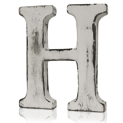 Shabby Chic Letters - H Wall Art Rustic Vintage Style Home Decor