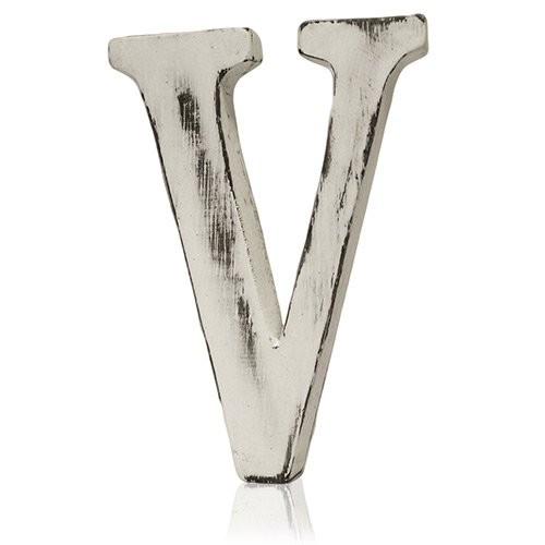 Shabby Chic Letters - V: Rustic Wall Art for Home Decor, Farmhouse Style Letter Signage